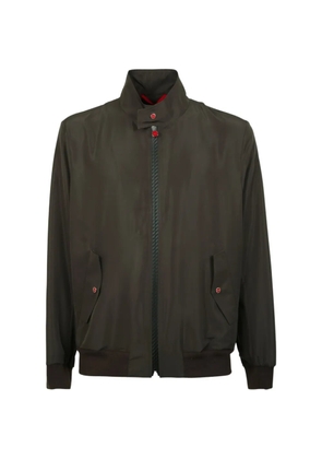 Kiton zip-up high-neck jacket - Green