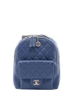 CHANEL Pre-Owned 2019 CC Quilted Caviar backpack - Blue