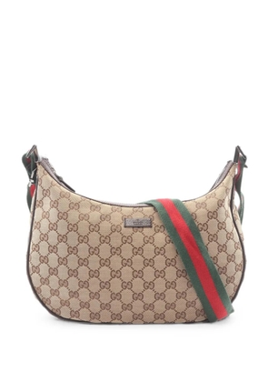Gucci Pre-Owned 2000s GG canvas Web-stripe shoulder bag - Neutrals