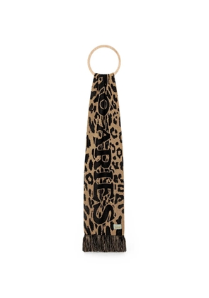 Aries J'Adoro fringed scarf - Neutrals