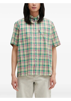 NO PROBLEMO check short-sleeve cotton shirt - Green