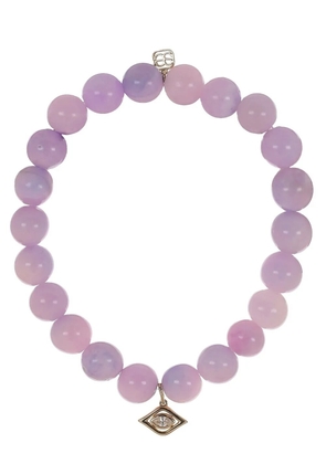 Sydney Evan amethyst and diamond eye charm bracelet - Purple