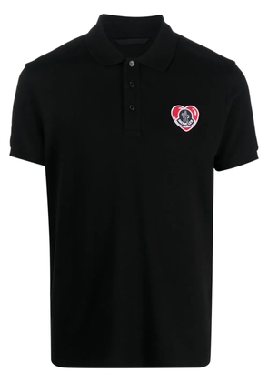 Moncler logo-patch polo shirt - Black