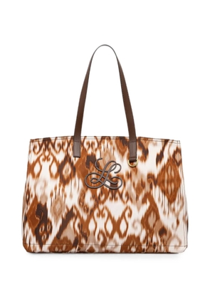 LUISA SPAGNOLI monogram-detail tote bag - Brown