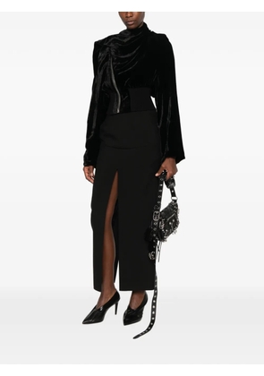 Rick Owens draped asymmetric-zip jacket - Black