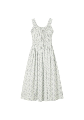 b+ab floral-print ruffled dress - White