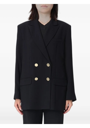 Armani Exchange double-breasted crepe blazer - Black