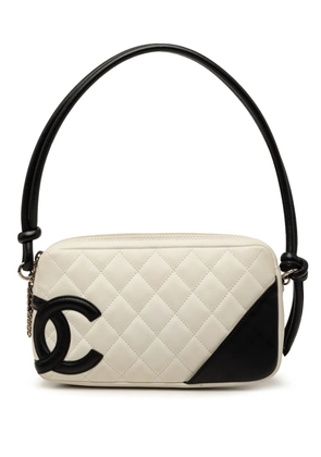 CHANEL Pre-Owned 2004-2005 Quilted Lambskin Cambon Ligne Pochette shoulder bag - White