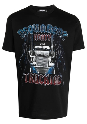 DSQUARED2 graphic-print cotton T-shirt - Black