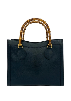 Gucci Pre-Owned 20th Century Medium Pebbled Calfskin Bamboo Diana tote bag - Black