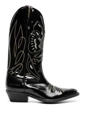 DSQUARED2 stitched leather Western boots - Black