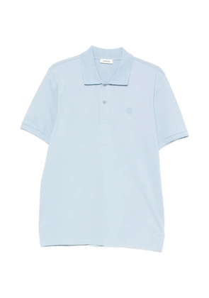 SANDRO logo-patch polo shirt - Blue