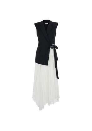 Simkhai Helena combo pleated wrap dress - White