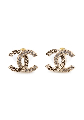 CHANEL Pre-Owned 2000s interlocking-logo earrings - Gold