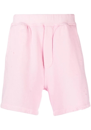 DSQUARED2 distressed-effect track shorts - Pink
