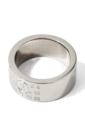 MM6 Maison Margiela Numeric logo-engraved ring - Silver