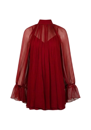 STAUD Roux ruffled mini dress - Red