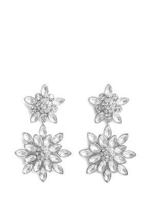 Self-Portrait crystal-embellished earrings - Silver