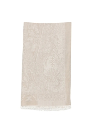 ETRO paisley-pattern fringed scarf - Neutrals
