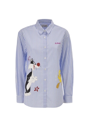 MC2 Saint Barth Brigitte Looney Tunes striped shirt - Blue