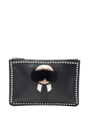 Fendi Pre-Owned 2014-2016 Calfskin Karlito clutch bag - Black
