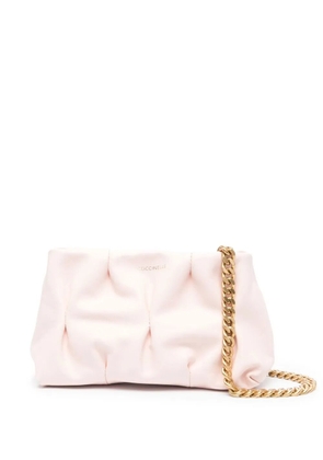 Coccinelle chain-handle leather satchel bag - Pink
