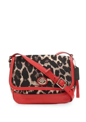 Coach Vintage leopard-print shoulder bag - Red