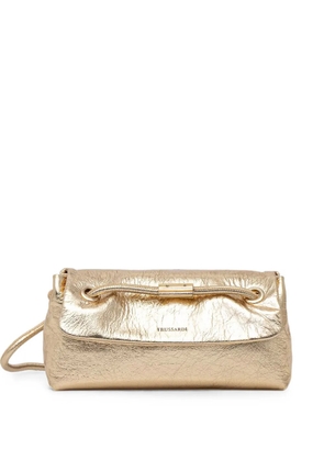 Trussardi flap drawstring tote bag - Gold