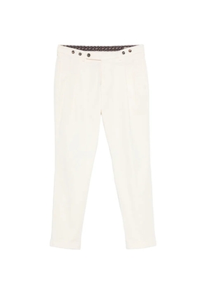 Berwich pleated button-detail trousers - Neutrals
