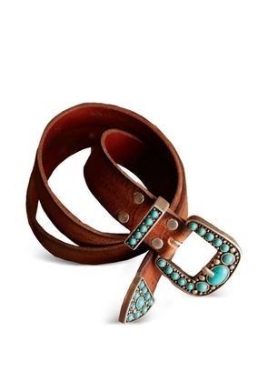 Fortela paste stone leather belt - Brown