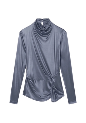Giorgio Armani draped knot-detail top - Grey