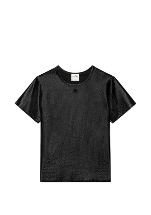 Courrèges logo-patch T-shirt - Black