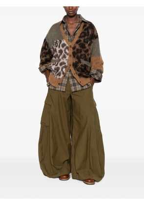 R13 leopard-pattern cardigan - Brown