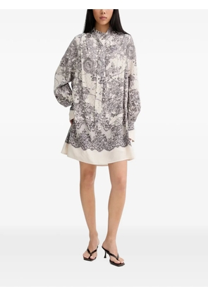 Blugirl lace-print mini dress - White