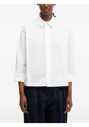 Kenzo button-cuff cropped shirt - White