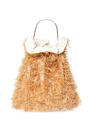 Muller Of Yoshiokubo large Savanna fringed bucket bag - Neutrals
