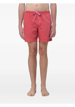 Blauer drawstring side-stripe swim shorts - Red
