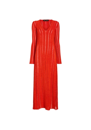 Proenza Schouler Maelle dress in drop needle tweed - Red