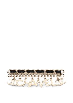 CHANEL Pre-Owned 1986-1988 logo-detail brooch - Gold