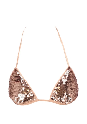 TOM FORD sequin-embellished triangle bra - Pink