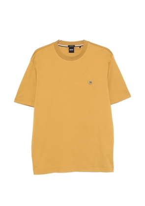 BOSS logo-embroidered T-shirt - Yellow