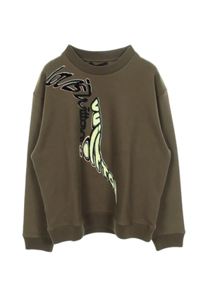 Louis Vuitton Pre-Owned graphic-print sweatshirt - Green