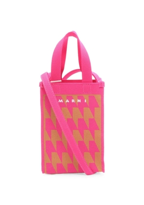 Marni Pre-Owned nano houndstooth crossbody bag - Pink