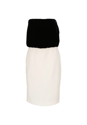 TOM FORD strapless velvet-panel dress - Neutrals
