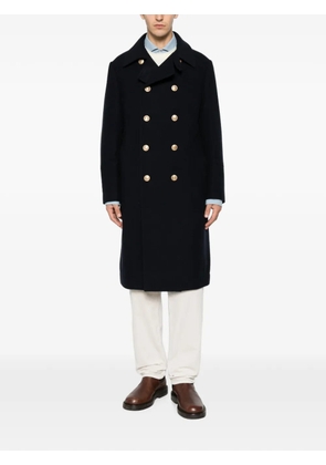 Brunello Cucinelli double-breasted crest-button coat - Blue