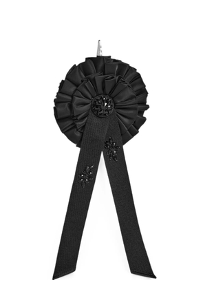 Simone Rocha embellished rosette-ribbon coin purse - Black