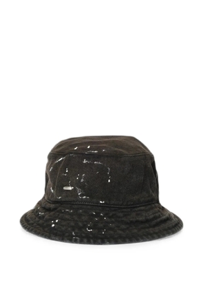 OUR LEGACY paint-splatter bucket hat - Black