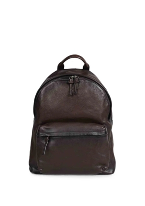 Officine Creative Pack grained leather backpack - Brown