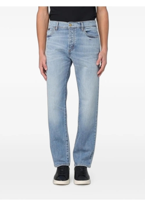 BOSS logo-patch straight-leg jeans - Blue