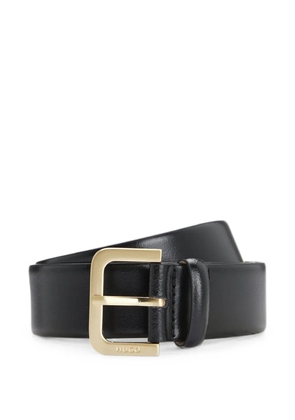 HUGO logo-engraved buckle belt - Black
